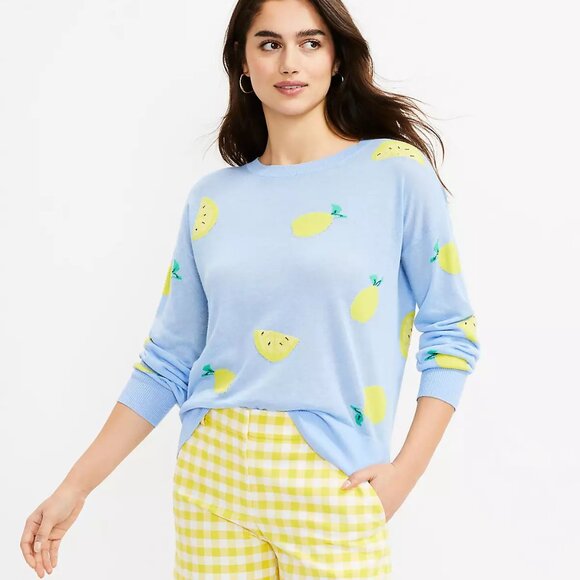 LOFT Lemon Sweater (size M) - Picture 1 of 16